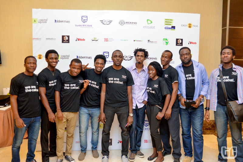 Finale_22- Seyi and Bankole pose with the TechCabal Battlefield production team